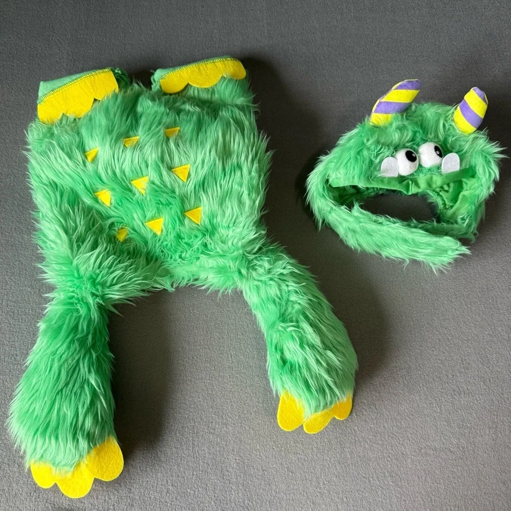 New‎ Green Monster Dog Costume with Horns thrills ands chills collection.